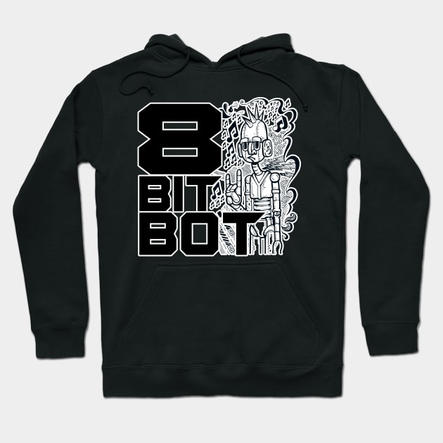 8 Bit Bot Band Logo Hoodie by GDanArtist